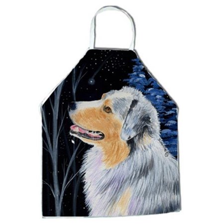 CAROLINES TREASURES Carolines Treasures SS8382APRON Starry Night Australian Shepherd Apron - 27 x 31 in. SS8382APRON